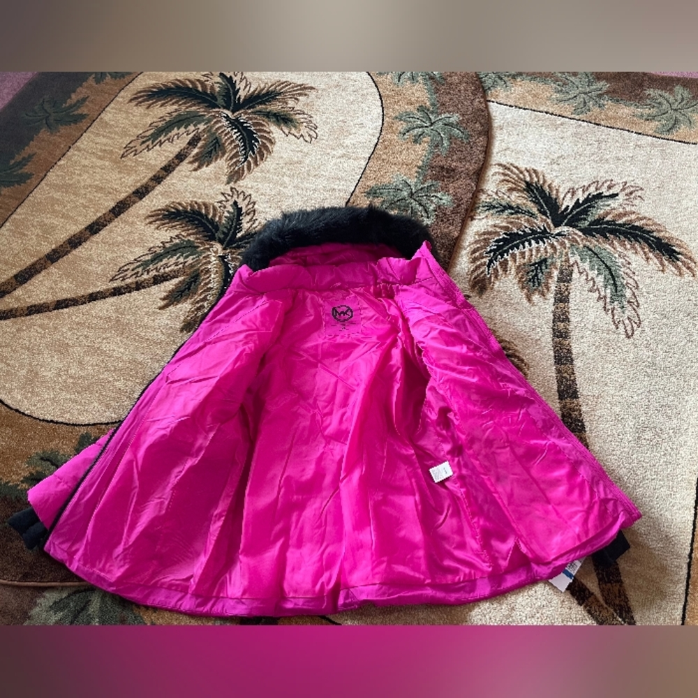 Michael Kors 💅 Azalea Pink Winter Fur Coat MK Designer Jacket ( NWT ) - Picture 13 of 15